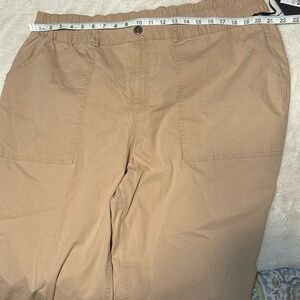 AVA & VIV 22W Tan pull on pants NWT